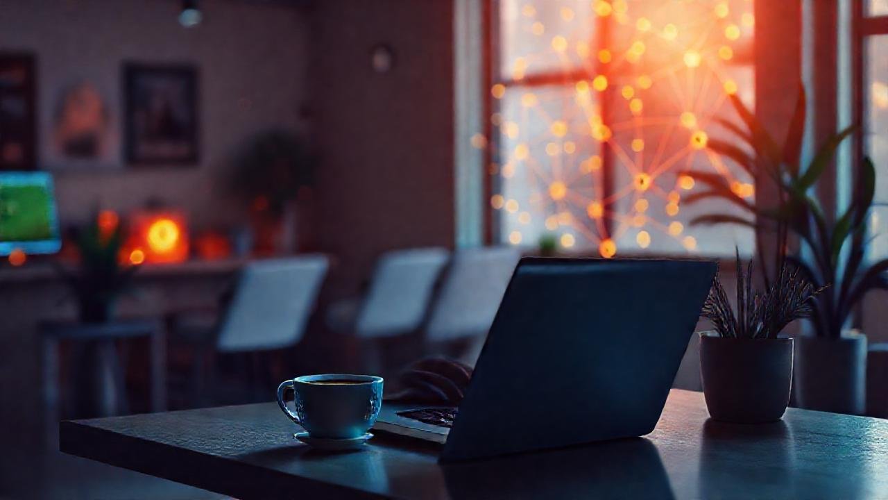 Diseñador digital trabaja en paz