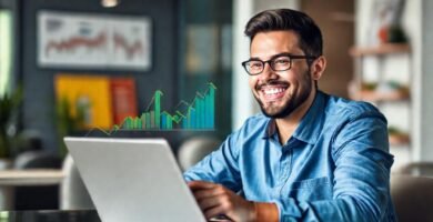 Éxito financiero y prosperidad visualmente estimulante