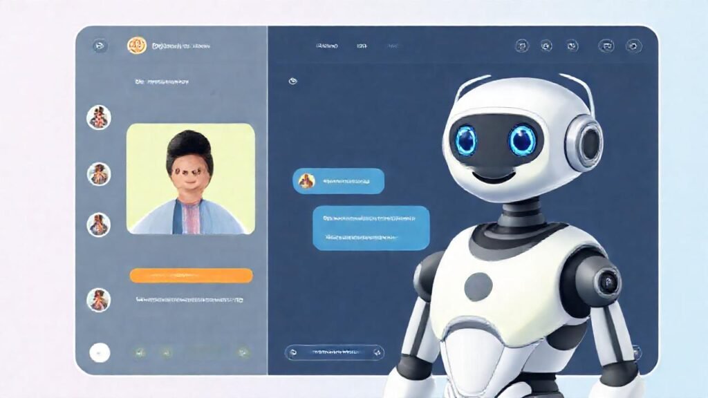 Un chatbot amigable ofrece soporte digital