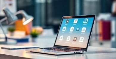 Oficina moderna fusiona digital y tradicional