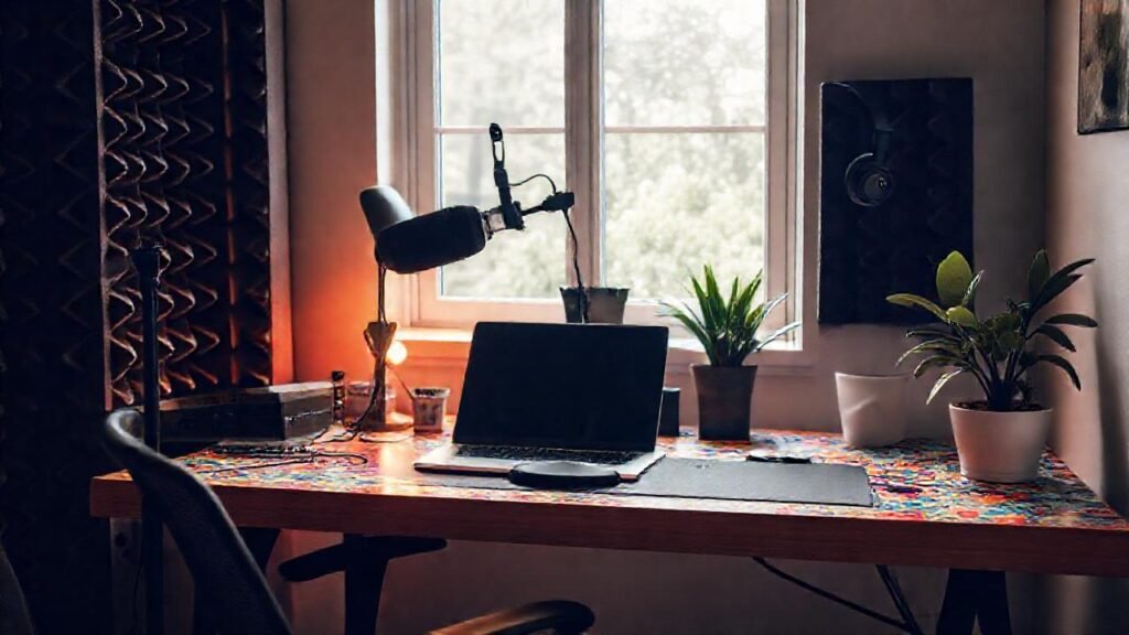Un estudio profesional y acogedor para podcasting
