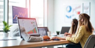 Oficina moderna impulsa éxito y crecimiento