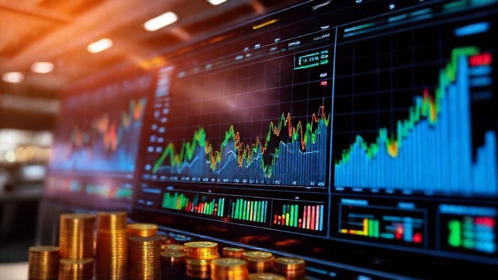 Análisis financiero digital optimista y dinámico