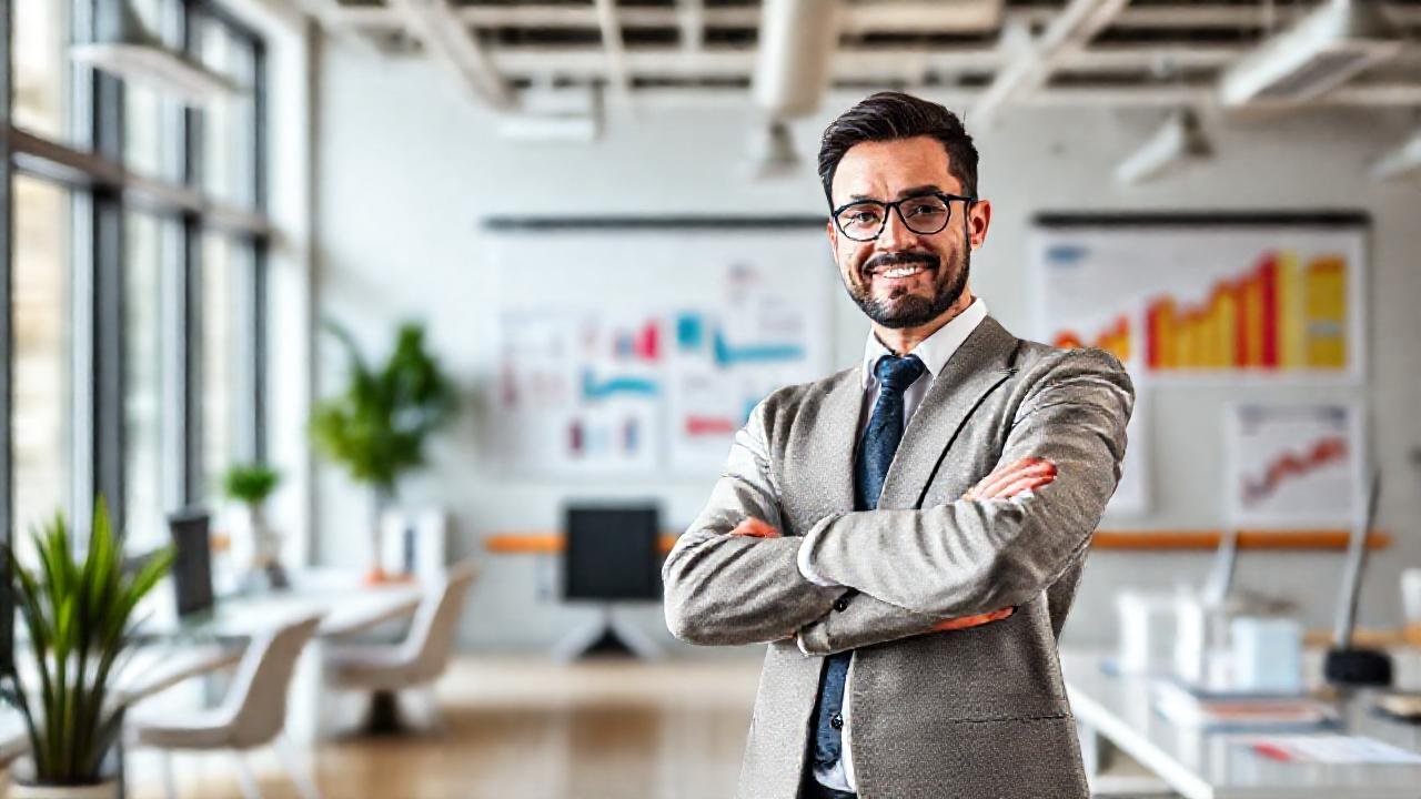 Un emprendedor profesional inspira confianza visualmente