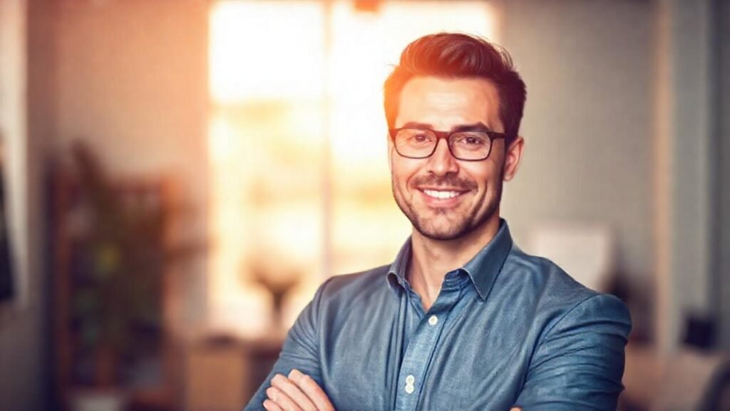 El emprendedor seguro irradia confianza tranquila