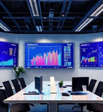 Oficina moderna: diseño digital y vibrante