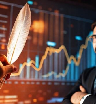 Un gráfico financiero sugiere éxito digital