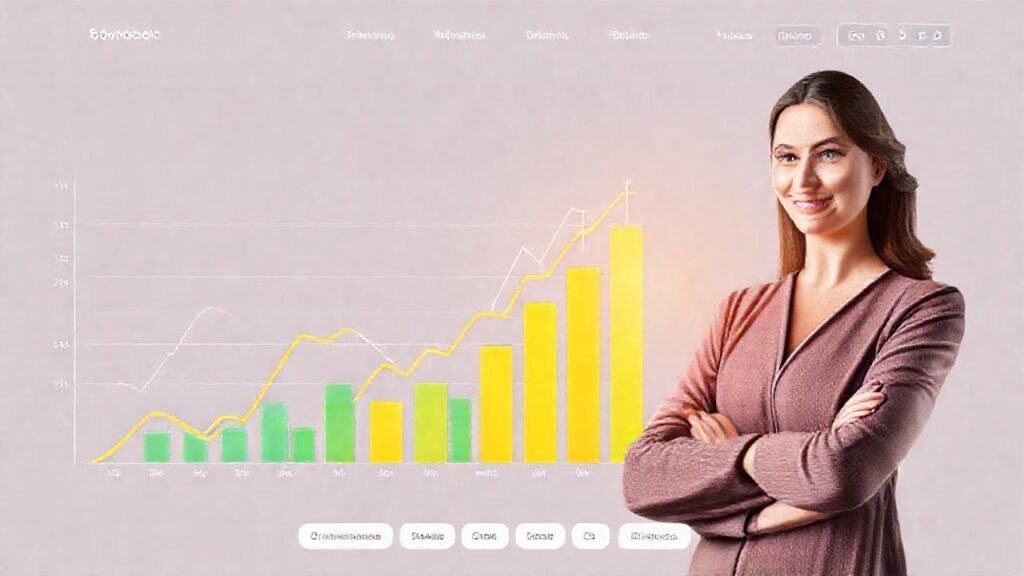 Gráficos financieros muestran crecimiento seguro
