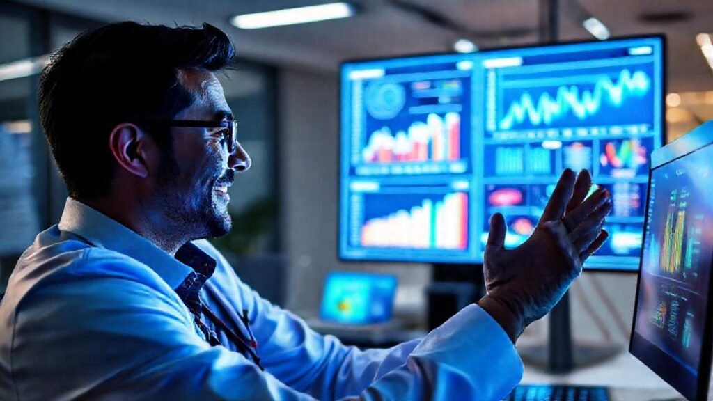 Asesor digital presenta datos visualmente