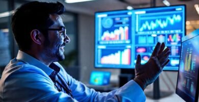 Asesor digital presenta datos visualmente