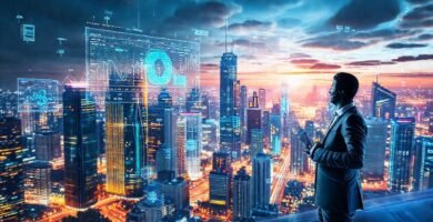 Una ciudad futurista celebra la tecnología